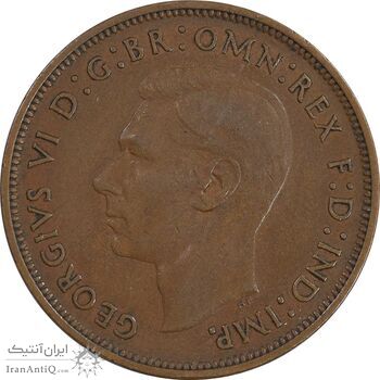 سکه 1 پنی 1938 جرج ششم - EF40 - انگلستان سکه 1 پنی 1938 جرج ششم - EF40 - انگلستان