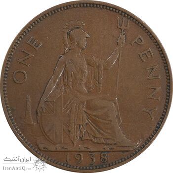 سکه 1 پنی 1938 جرج ششم - EF40 - انگلستان سکه 1 پنی 1938 جرج ششم - EF40 - انگلستان