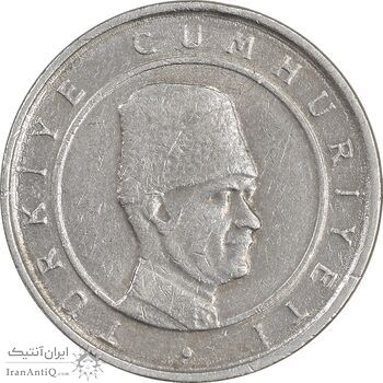 سکه 100000 لیر 2002 جمهوری - AU50 - ترکیه