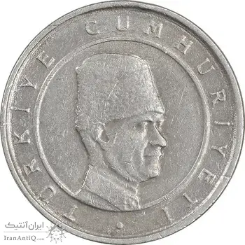سکه 100000 لیر 2002 جمهوری - AU50 - ترکیه
