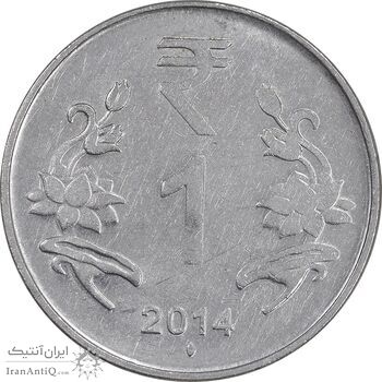سکه 1 روپیه 2014 جمهوری - AU55 - هند