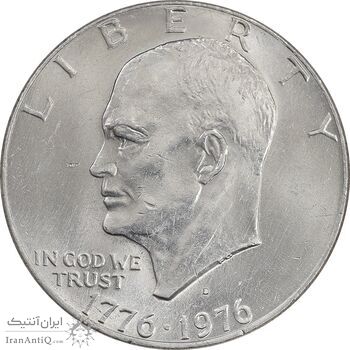 سکه یک دلار 1976D جشن دویست سالگی آمریکا - MS62 - آمریکا
