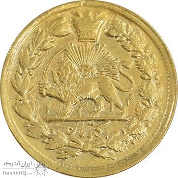 سکه طلا 1 تومان 1314 خطی - AU - مظفرالدین شاه