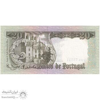 اسکناس 20 اسکودو 1964 جمهوری دوم - تک - UNC63 - پرتغال