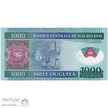 اسکناس 1000 اوقیه 2014 جمهوری اسلامی - تک - UNC65 - موریتانی