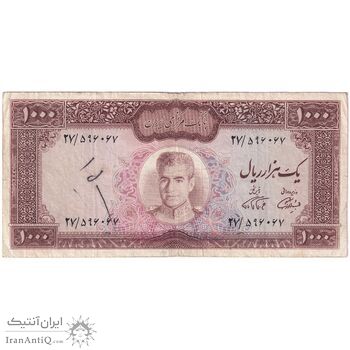 اسکناس 1000 ریال (آموزگار - فرمان فرماییان) - تک - VF30 - محمد رضا شاه