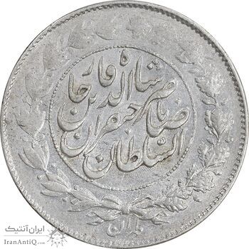 سکه 1000 دینار 1299 صاحبقران - AU55 - ناصرالدین شاه