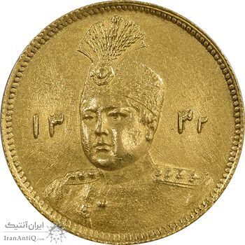 سکه طلا 2 تومان 1332 تصویری - AU55 - احمد شاه