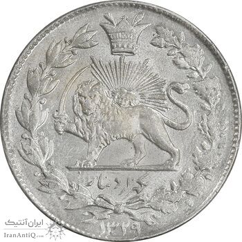سکه 1000 دینار 1329 خطی - MS62 - احمد شاه سکه 1000 دینار 1329 خطی - MS62 - احمد شاه