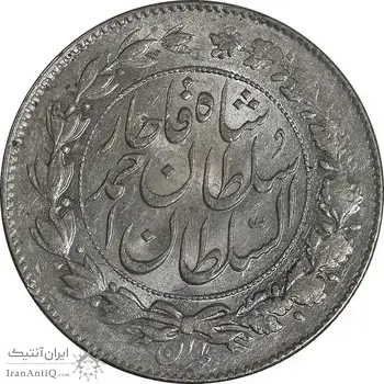 سکه 1000 دینار 1329 خطی - MS62 - احمد شاه