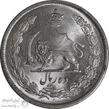 سکه 10 ریال 1323 - MS64 - محمد رضا شاه سکه 10 ریال 1323 - MS64 - محمد رضا شاه