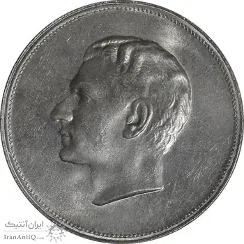 مدال نقره بیست و پنجمین سال سلطنت 1344 - MS62 - محمدرضا شاه