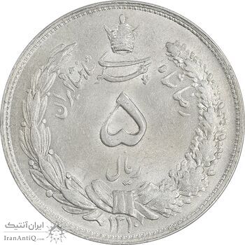 سکه 5 ریال 1310 - MS60 - رضا شاه سکه 5 ریال 1310 - MS60 - رضا شاه