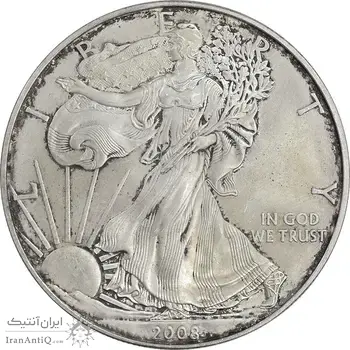 مدال یادبود 1 دلار 2008 عقاب - PF62 - آمریکا