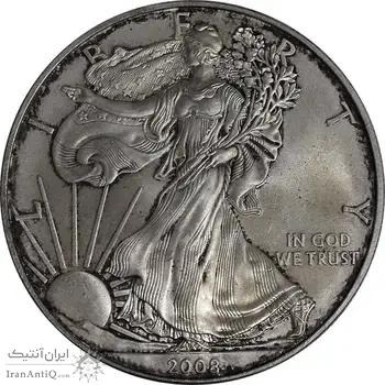 مدال یادبود 1 دلار 2008 عقاب - PF62 - آمریکا