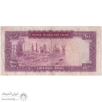 اسکناس 100 ریال (آموزگار - فرمان فرماییان) نوشته قرمز - تک - VF35 - محمد رضا شاه اسکناس 100 ریال (آموزگار - فرمان فرماییان) نوشته قرمز - تک - VF35 - محمد رضا شاه