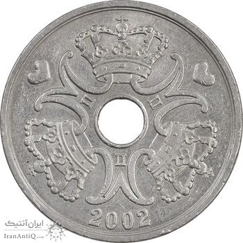 سکه 5 کرون 2002 مارگرته دوم - AU55 - دانمارک