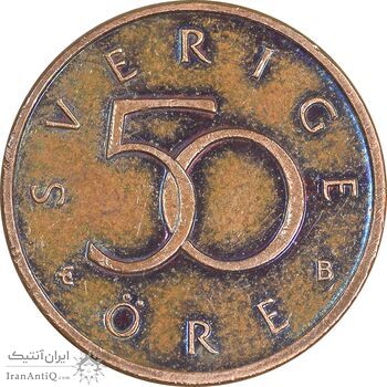 سکه 50 اوره 2000 کارل شانزدهم گوستاو - EF45 - سوئد