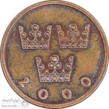 سکه 50 اوره 2000 کارل شانزدهم گوستاو - EF45 - سوئد