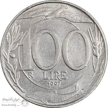 سکه 100 لیره 1997 جمهوری - دلفین - AU58 - ایتالیا سکه 100 لیره 1997 جمهوری - دلفین - AU58 - ایتالیا