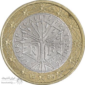 سکه 1 یورو 1999 جمهوری پنجم - EF45 - فرانسه سکه 1 یورو 1999 جمهوری پنجم - EF45 - فرانسه