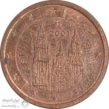 سکه 2 یورو سنت 2001 خوآن کارلوس یکم - EF45 - اسپانیا