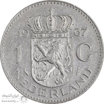 سکه 1 گلدن 1967 یولیانا - EF45 - هلند سکه 1 گلدن 1967 یولیانا - EF45 - هلند