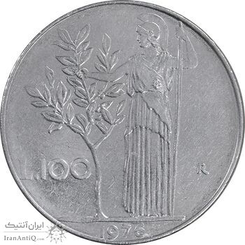 سکه 100 لیره 1976 جمهوری - AU50 - ایتالیا سکه 100 لیره 1976 جمهوری - AU50 - ایتالیا