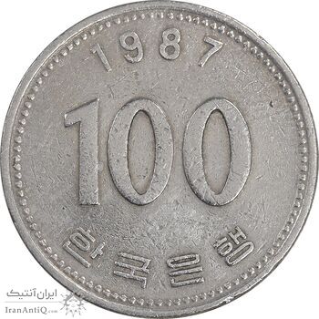سکه 100 وون 1987 جمهوری - EF45 - کره جنوبی