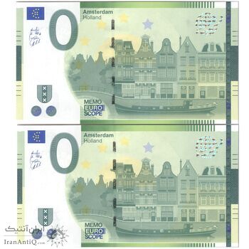 اسکناس 0 یورو بدون تاریخ (2024) - آمستردام - جفت - UNC65 - هلند اسکناس 0 یورو بدون تاریخ (2024) - آمستردام - جفت - UNC65 - هلند