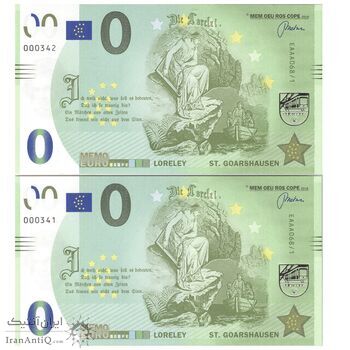 اسکناس 0 یورو بدون تاریخ (2020) جمهوری فدرال - صخره لورلی - ستاره سفید - جفت - UNC65 - آلمان اسکناس 0 یورو بدون تاریخ (2020) جمهوری فدرال - صخره لورلی - ستاره سفید - جفت - UNC65 - آلمان