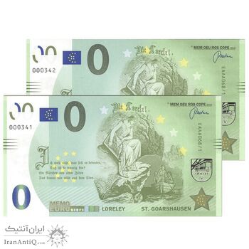 اسکناس 0 یورو بدون تاریخ (2020) جمهوری فدرال - صخره لورلی - ستاره سفید - جفت - UNC65 - آلمان اسکناس 0 یورو بدون تاریخ (2020) جمهوری فدرال - صخره لورلی - ستاره سفید - جفت - UNC65 - آلمان