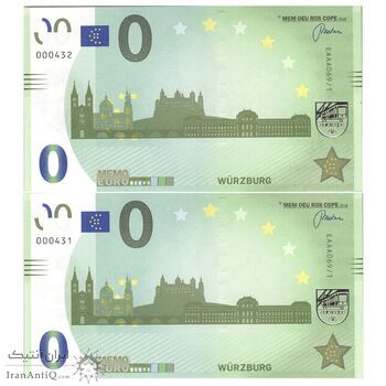 اسکناس 0 یورو بدون تاریخ جمهوری فدرال - وورتسبورگ - جفت - UNC63 - آلمان اسکناس 0 یورو بدون تاریخ جمهوری فدرال - وورتسبورگ - جفت - UNC63 - آلمان