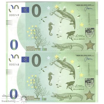 اسکناس 0 یورو بدون تاریخ جمهوری فدرال - آکواریوم دریایی zella-mehlis - جفت - UNC65 - آلمان اسکناس 0 یورو بدون تاریخ جمهوری فدرال - آکواریوم دریایی zella-mehlis - جفت - UNC65 - آلمان