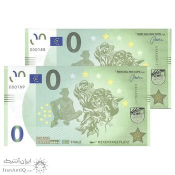 اسکناس 0 یورو بدون تاریخ جمهوری فدرال - محل رقص جادوگران تاله - جفت - UNC65 - آلمان اسکناس 0 یورو بدون تاریخ جمهوری فدرال - محل رقص جادوگران تاله - جفت - UNC65 - آلمان