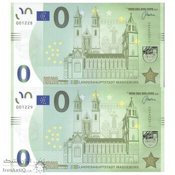 اسکناس 0 یورو بدون تاریخ جمهوری فدرال - ماگدبورگ  - جفت - UNC65 - آلمان اسکناس 0 یورو بدون تاریخ جمهوری فدرال - ماگدبورگ  - جفت - UNC65 - آلمان