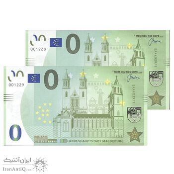 اسکناس 0 یورو بدون تاریخ جمهوری فدرال - ماگدبورگ  - جفت - UNC65 - آلمان اسکناس 0 یورو بدون تاریخ جمهوری فدرال - ماگدبورگ  - جفت - UNC65 - آلمان