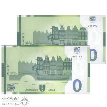 اسکناس 0 یورو بدون تاریخ - سیاهچال آمستردام - جفت - UNC64 - هلند اسکناس 0 یورو بدون تاریخ - سیاهچال آمستردام - جفت - UNC64 - هلند