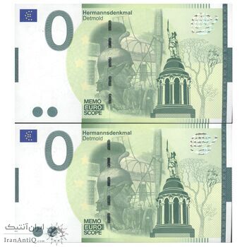 اسکناس 0 یورو بدون تاریخ جمهوری فدرال - بنای یادبود هرمان-دتمولت - جفت - UNC64 - آلمان
