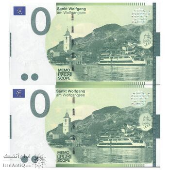 اسکناس 0 یورو بدون تاریخ(2022) - سنت ولفگانگ - جفت - UNC65 - اتریش اسکناس 0 یورو بدون تاریخ(2022) - سنت ولفگانگ - جفت - UNC65 - اتریش