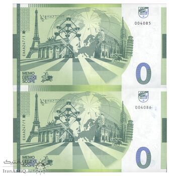 اسکناس 0 یورو بدون تاریخ جمهوری فدرال - سفید برفی - جفت - UNC63 - آلمان اسکناس 0 یورو بدون تاریخ جمهوری فدرال - سفید برفی - جفت - UNC63 - آلمان