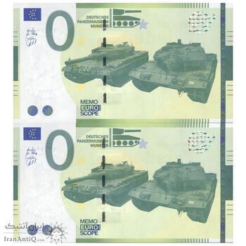 اسکناس 0 یورو بدون تاریخ جمهوری فدرال - موزه زرهی آلمان، مونستر - جفت - UNC64 - آلمان اسکناس 0 یورو بدون تاریخ جمهوری فدرال - موزه زرهی آلمان، مونستر - جفت - UNC64 - آلمان