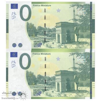 اسکناس 0 یورو بدون تاریخ(2024) - پارک فرانس مینیاتور - جفت - UNC65 - فرانسه