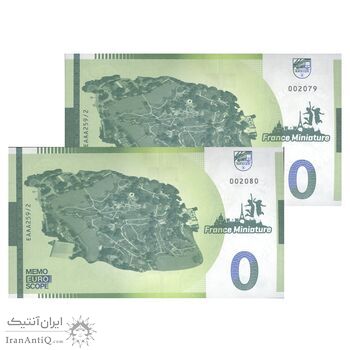 اسکناس 0 یورو بدون تاریخ(2024) - پارک فرانس مینیاتور - جفت - UNC65 - فرانسه
