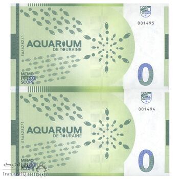 اسکناس 0 یورو بدون تاریخ - آکواریوم تورین - جفت - UNC65 - فرانسه