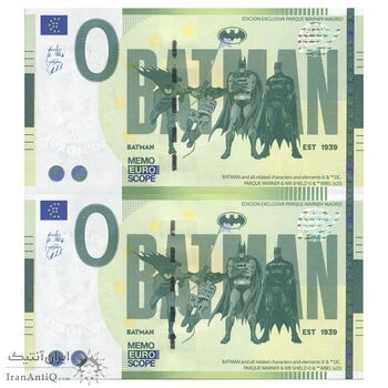 اسکناس 0 یورو بدون تاریخ - پارک وارنر مادرید-بتمن - جفت - UNC64 - اسپانیا