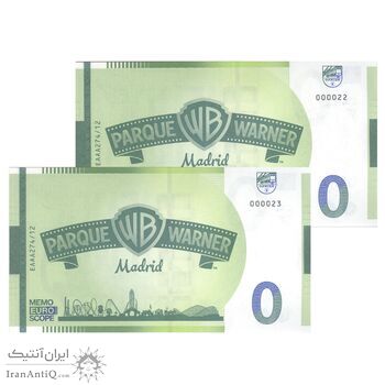 اسکناس 0 یورو بدون تاریخ - پارک وارنر مادرید-فرندز - جفت - UNC65 - اسپانیا