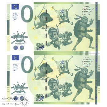 اسکناس 0 یورو بدون تاریخ - شهربازی مادرید-باب اسفنجی - جفت - UNC65 - اسپانیا