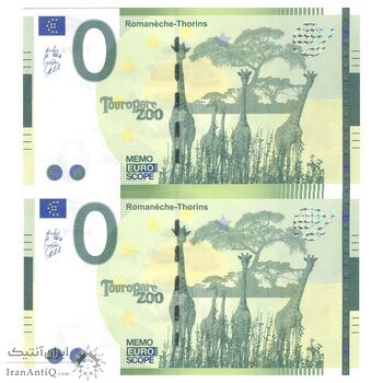 اسکناس 0 یورو بدون تاریخ - باغ وحش توروپارک - جفت - UNC65 - فرانسه اسکناس 0 یورو بدون تاریخ - باغ وحش توروپارک - جفت - UNC65 - فرانسه