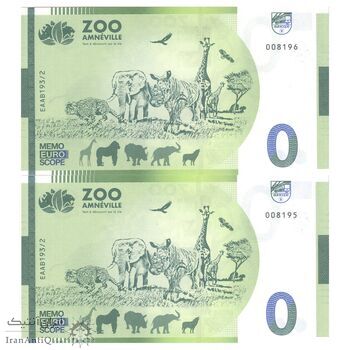 اسکناس 0 یورو بدون تاریخ(2023) - باغ وحش آمنویل-کرگدن - جفت - UNC65 - فرانسه اسکناس 0 یورو بدون تاریخ(2023) - باغ وحش آمنویل-کرگدن - جفت - UNC65 - فرانسه